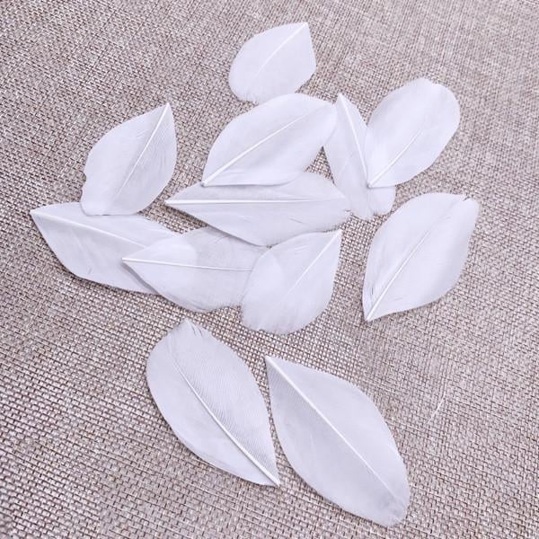 Набор перьев декоративных для детского творчества 45-50 шт. Белый (32618466)