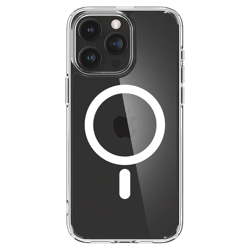 Чохол накладка для телефону Spigen Ultra Hybrid MagFit для Apple iPhone 15 Pro Прозорий /Білий (ACS06715)