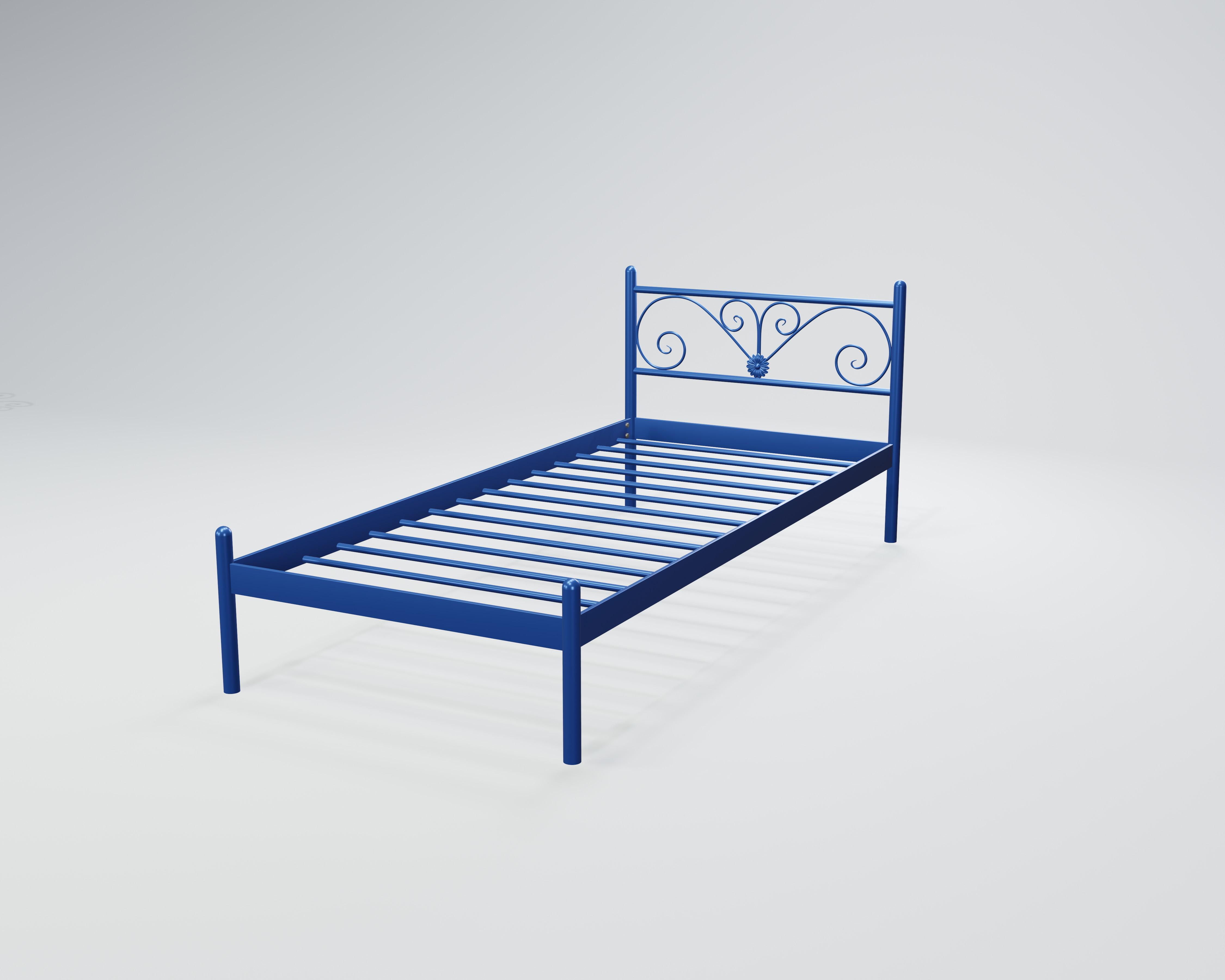 Кровать металлическая Примула Мини 80x200 см Синий
