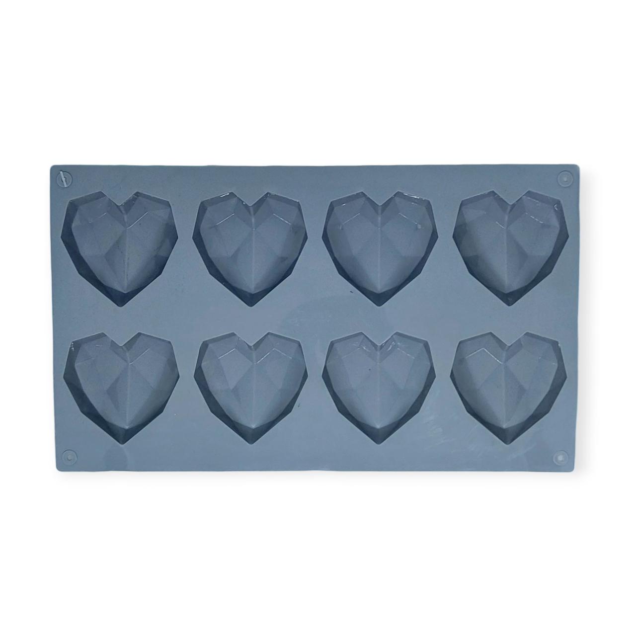 Форма силиконовая Profsil Хрустальное сердце 3D для евродесертов и печенья 8в1 Серый (204702-сер) - фото 5 Форма силиконовая Profsil Хрустальное сердце 3D для евродесертов и печенья 8в1 Серый (204702-сер) - фото 5