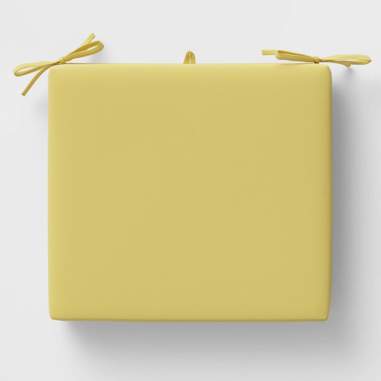 Подушка на стул/скамейку BIG YETI 60x5x60 см квадратная ткань хлопок Желтый (1506990781)