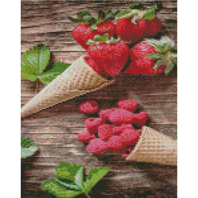 Алмазная мозаика Strateg Премиум Летний натюрморт 30х40 см (Str-KB060)