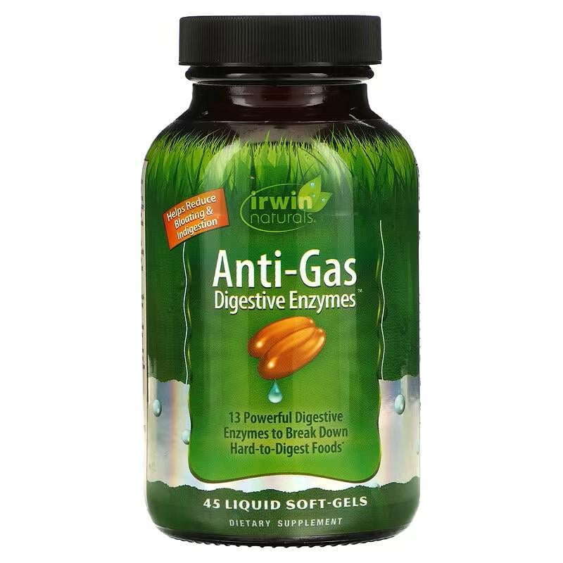 Ферменты Irwin Naturals Anti-Gas Digestive Enzymes 45 Liquid Soft-Gels
