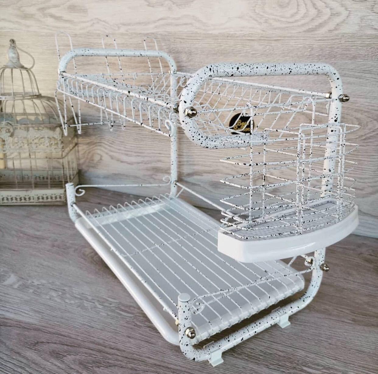 Сушарка Edenberg з нержавіючої сталі для посуду настільна Білий (EB-2108M) - фото 6 Сушарка Edenberg з нержавіючої сталі для посуду настільна Білий (EB-2108M) - фото 6