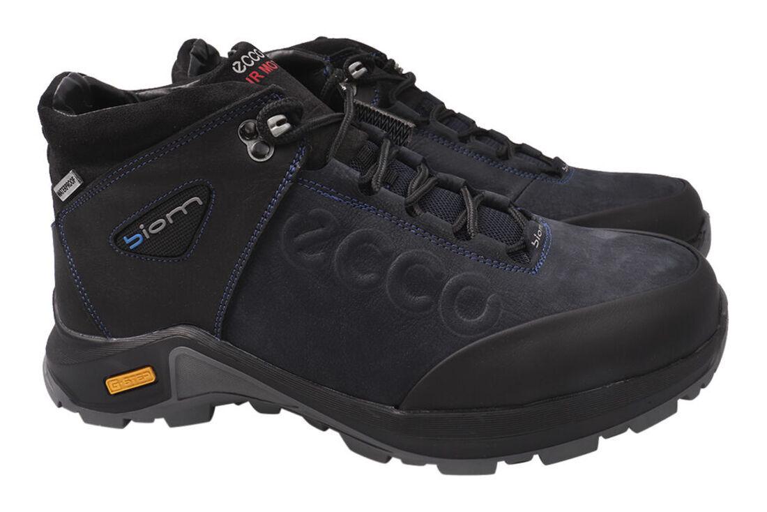 Ботинки мужские MDK из натуральной кожи нубук на низком ходу на шнуровке Синий (10-21ZHS 41)