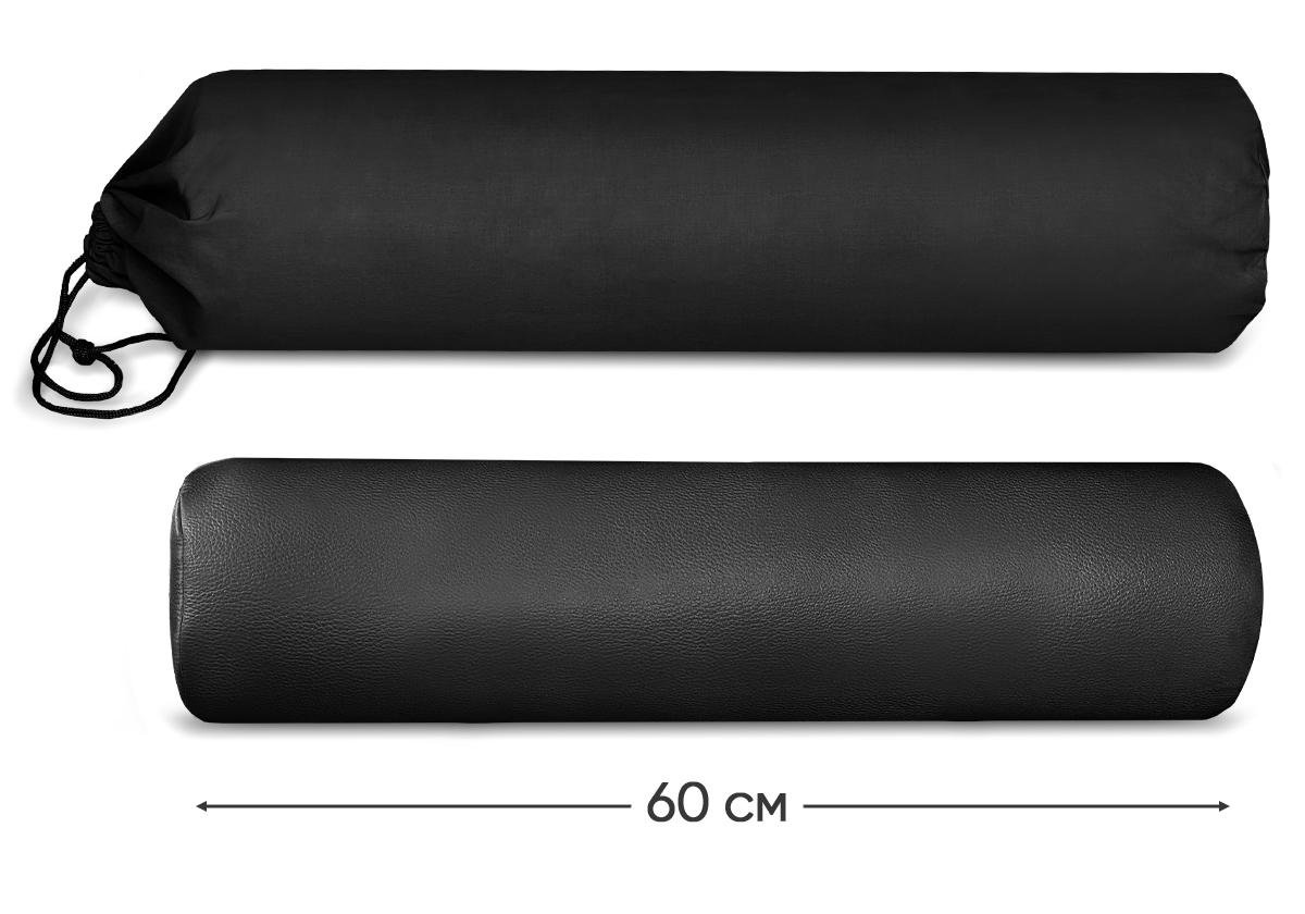 Валик для массажного стола EasyFit 60 см с чехлом Черный (EF-2115E-BK) - фото 2 Валик для массажного стола EasyFit 60 см с чехлом Черный (EF-2115E-BK) - фото 2