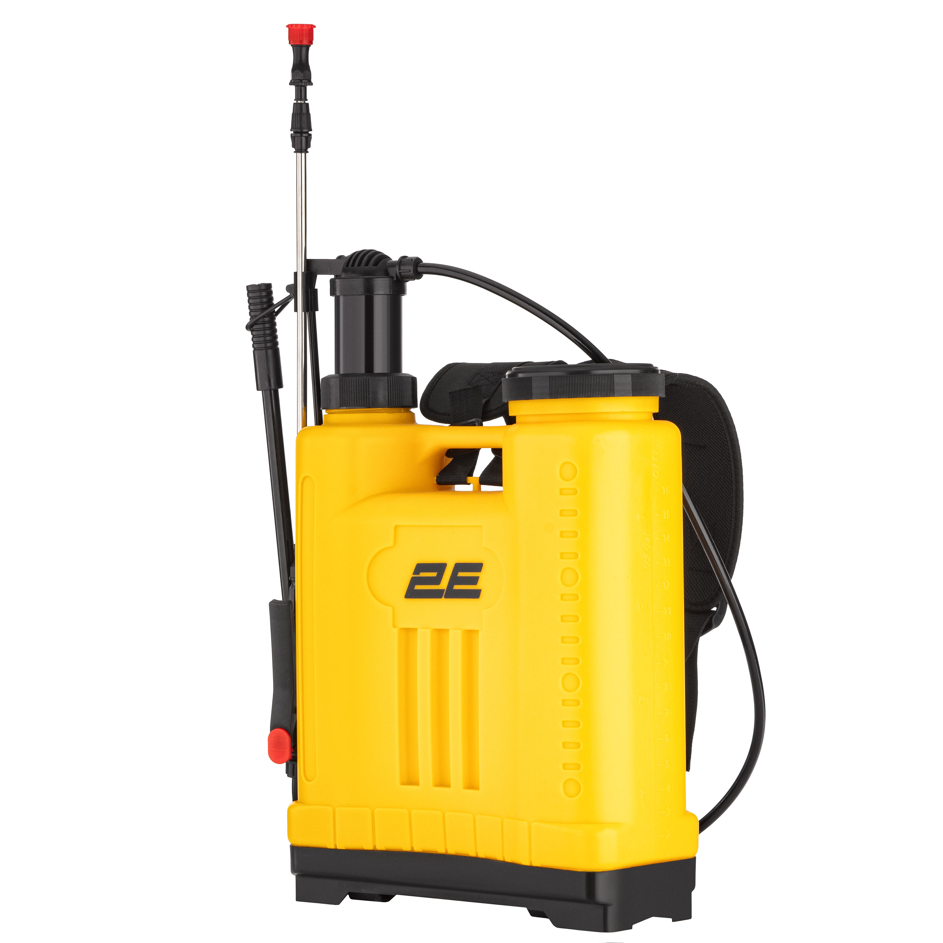 Опрыскиватель ранцевый ручной механический 2E AquaSpray 16LM распыление 5 м с баком на 16 л с 3 различными соплами Желтый (2E-16LHS)
