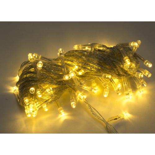 Гирлянда неоновая 100 LED прозрачный провод string Теплый белый (00000004435)