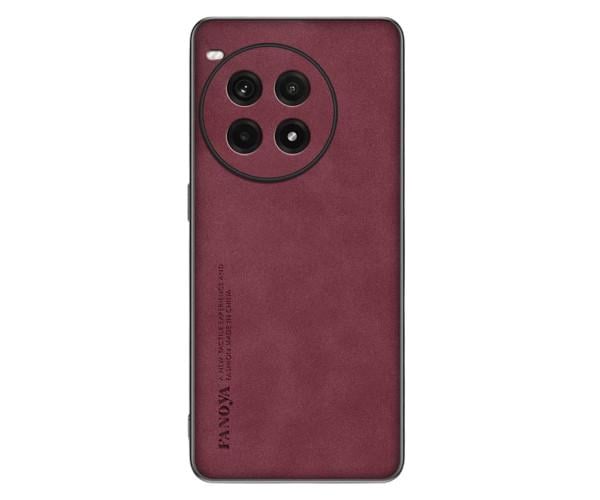 Кожаный чехол - накладка Fanoya для OnePlus Ace 3 Pro Бордовый Кожаный чехол - накладка Fanoya для OnePlus Ace 3 Pro Бордовый