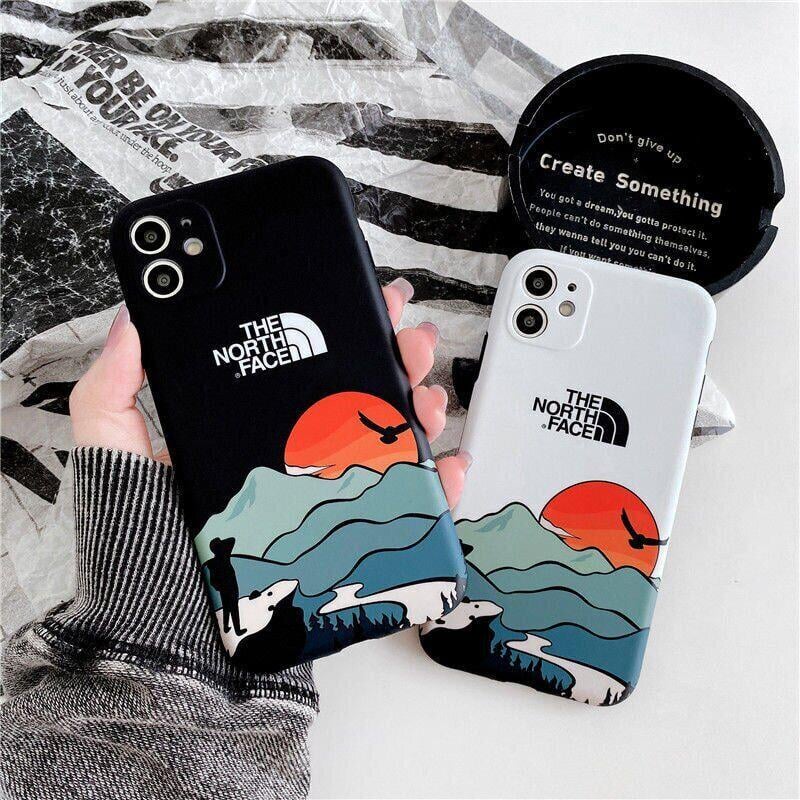 Чехол для iPhone XS Max The North Face Закат Черный