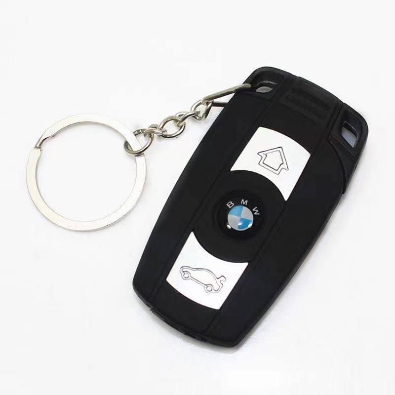 Зажигалка-брелок газовая в форме ключа BMW с фонариком (2526710112)