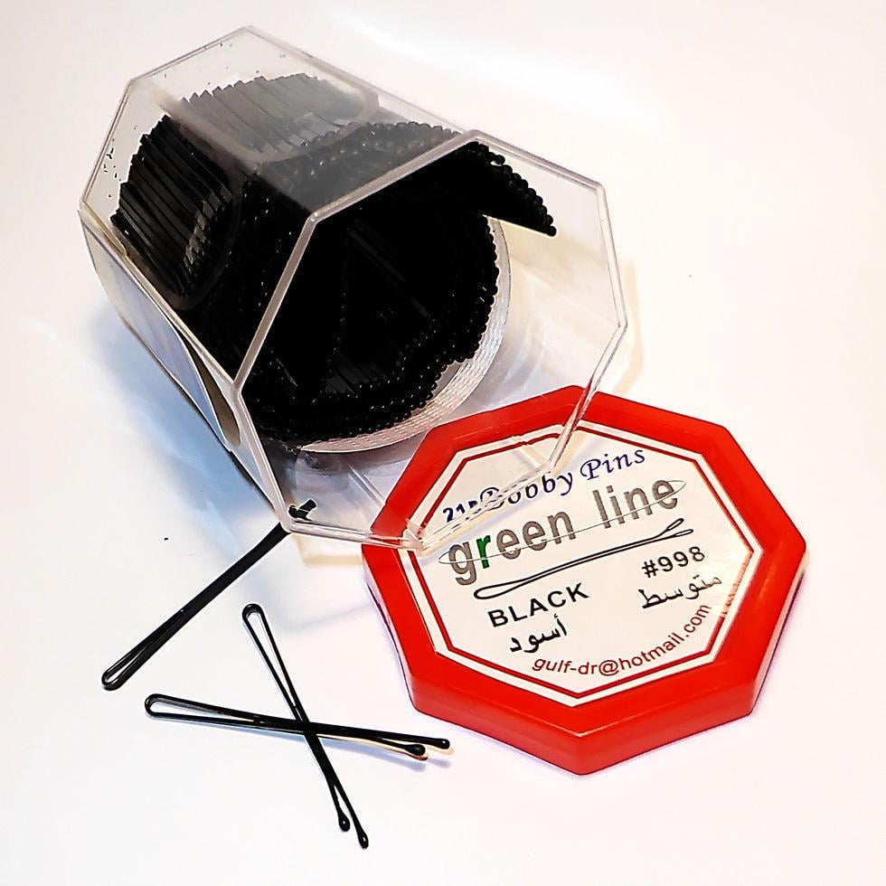 Невидимки для волос ровные ДенІС professional Green Line 5 см 215 шт. Черный (1453070696)