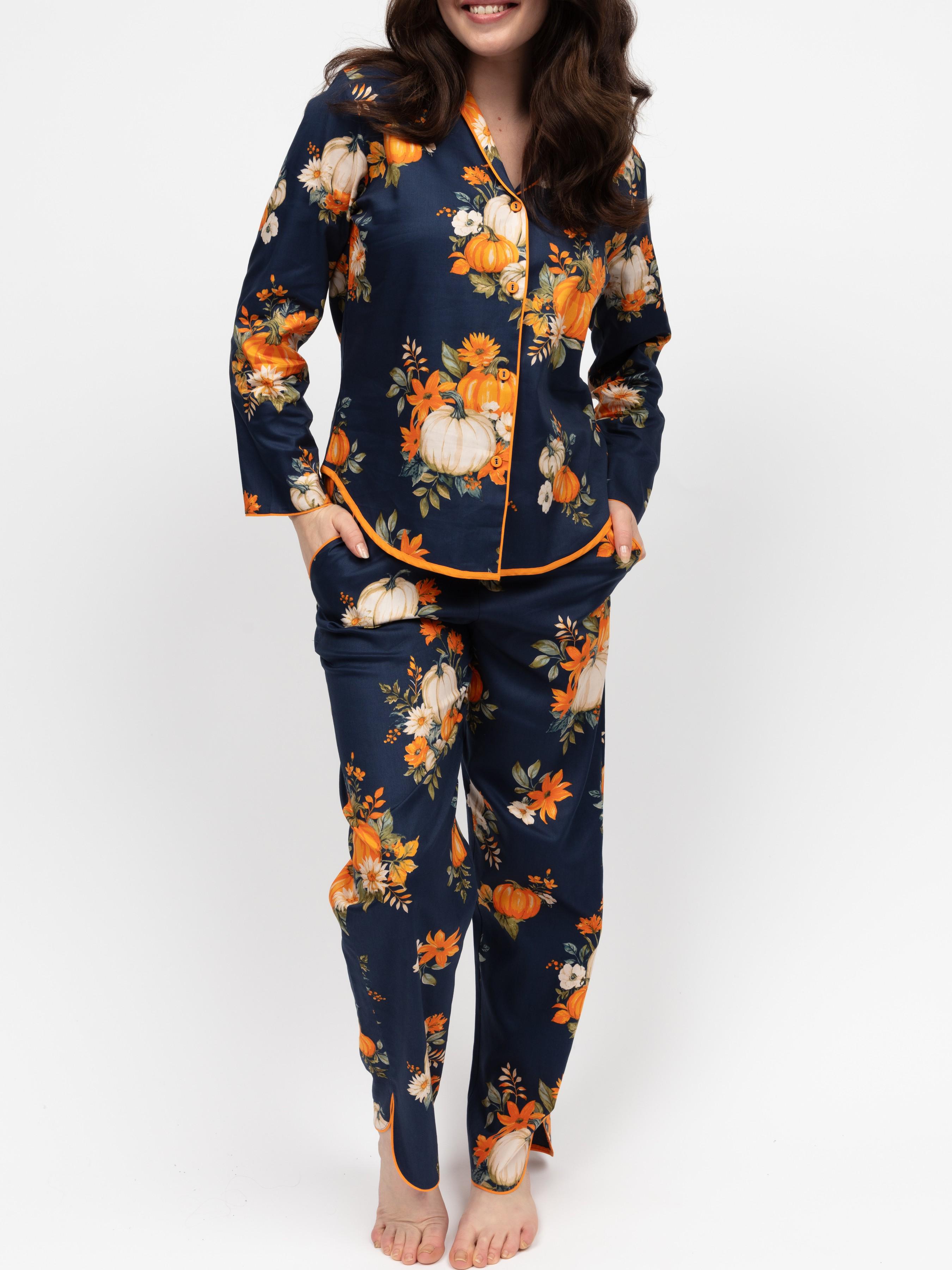 Пижама женская CYBERJAMMIES Auburn 5075-5076 18/2XL Синий с тыквенным принтом (5051877608382) Пижама женская CYBERJAMMIES Auburn 5075-5076 18/2XL Синий с тыквенным принтом (5051877608382)