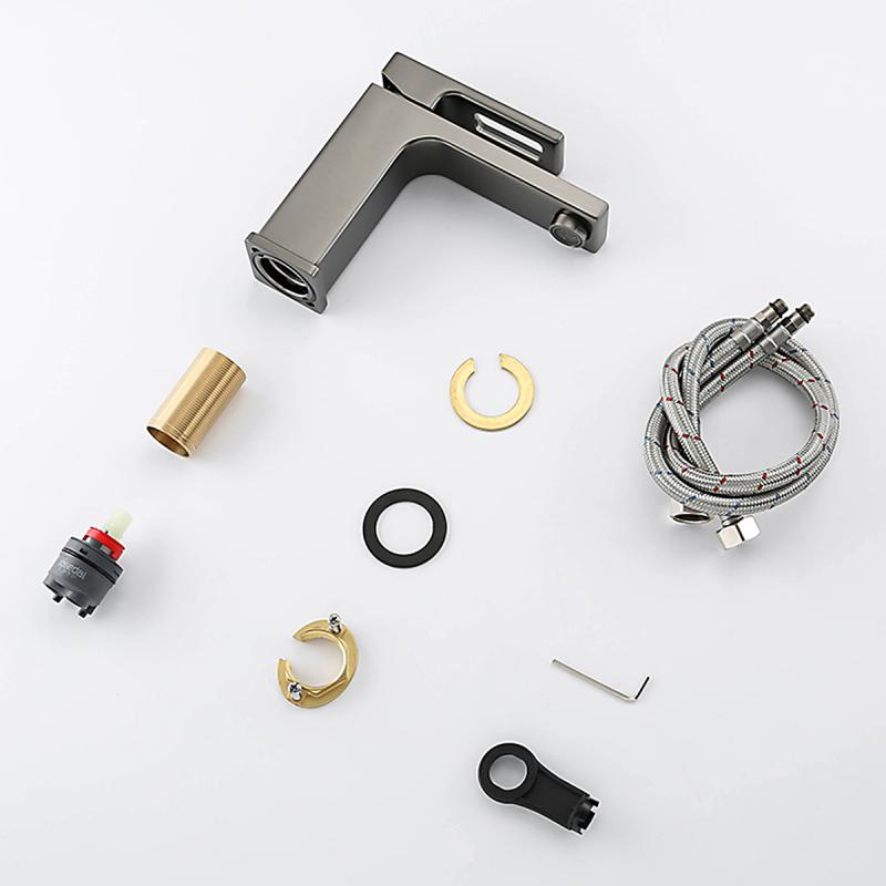 Смеситель для умывальника Gappo G1017-9 Графит (1045067) - фото 11