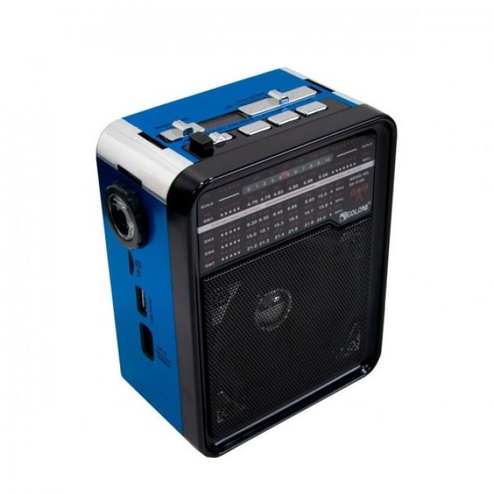 Радиоприемник GOLON RX-9100 с USB выходом Чёрный/Синий