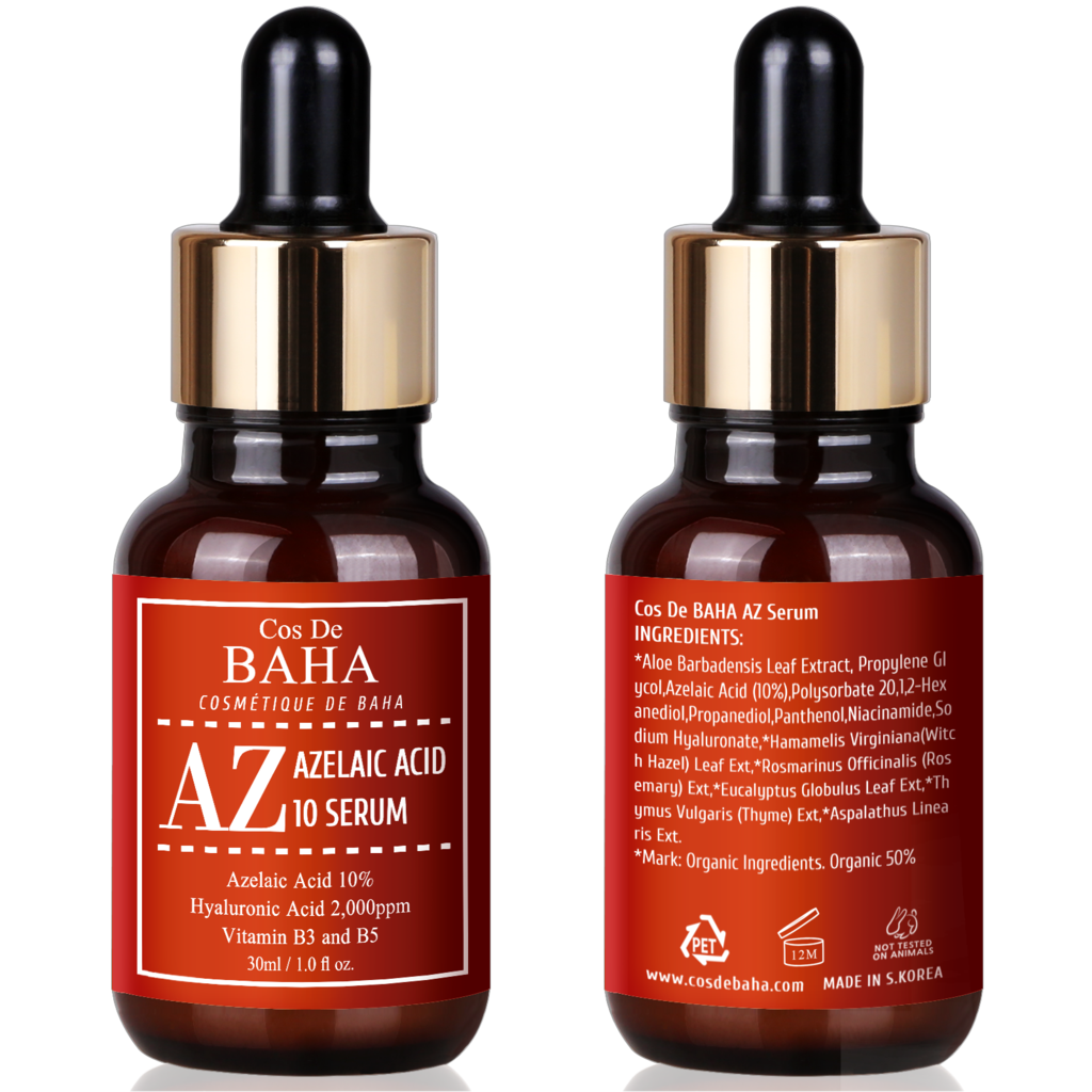Сироватка з азелаїновою кислотою Cos De Baha Azelaic Acid 10% Serum with Niacinamide 30 мл - фото 2 Сироватка з азелаїновою кислотою Cos De Baha Azelaic Acid 10% Serum with Niacinamide 30 мл - фото 2