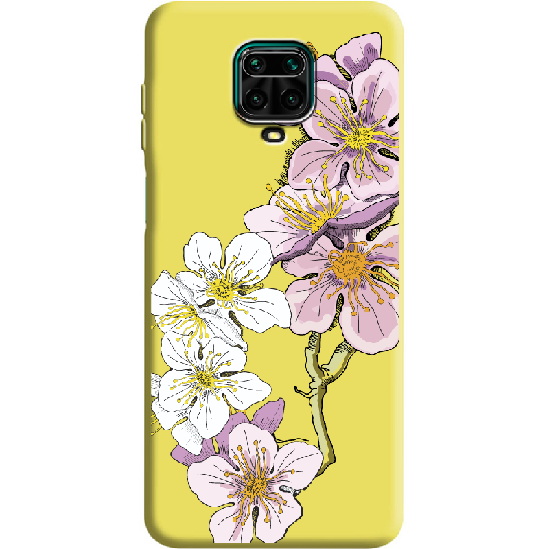 Чехол Boxface Xiaomi Redmi Note 9S Cherry Blossom Желтый силикон (39475-cc4-39918)