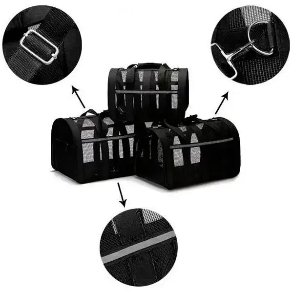 Сумка-переноска для кошек и собак CosmoPet CP-46 Черный (8-18-VEN-E036/2) - фото 2