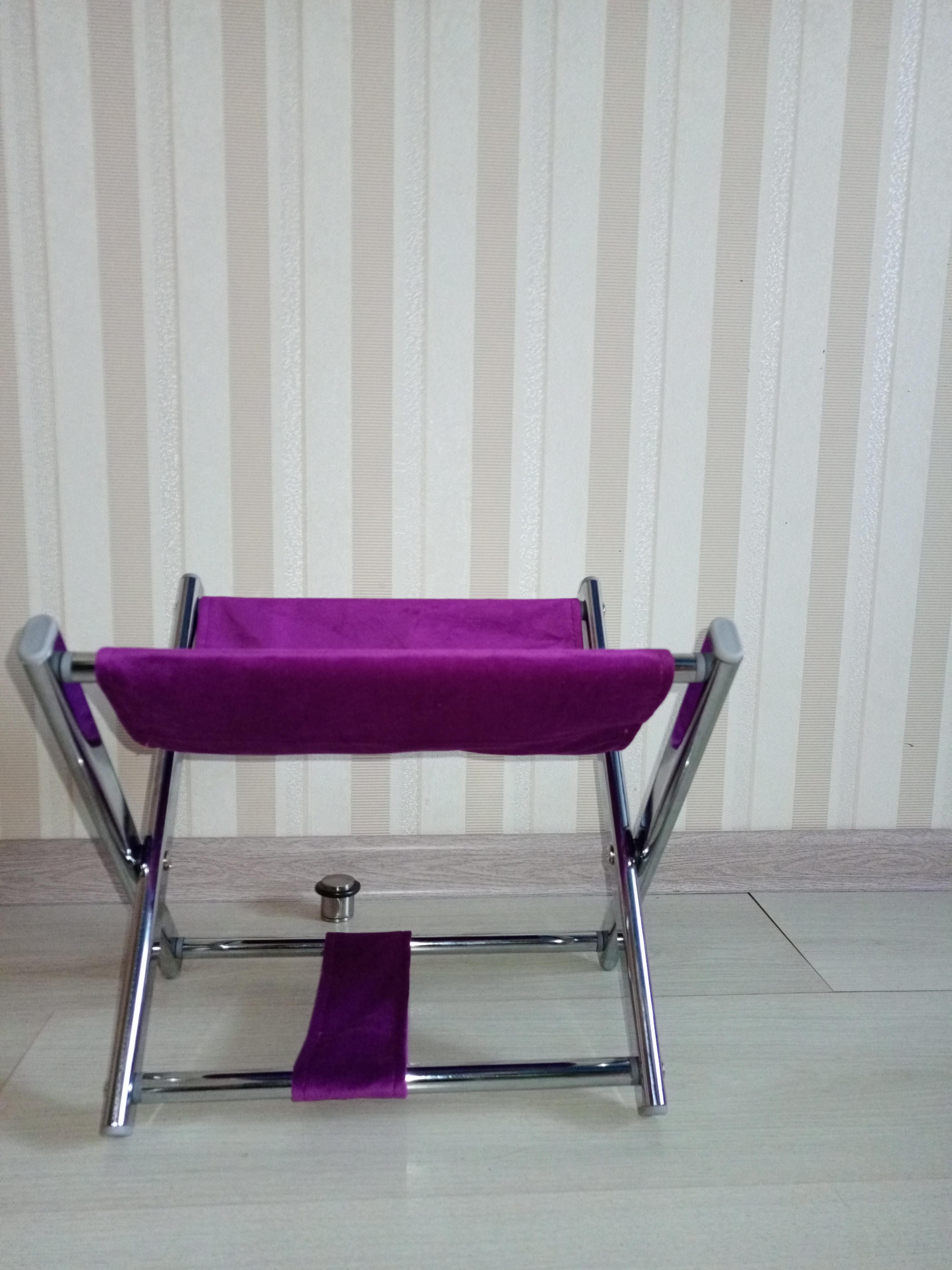 Подставка для сумки высота 31 см Малиновый/Хром - фото 5