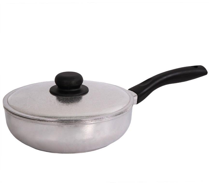 Сковорода алюминиевая с алюминиевой крышкой Биол 28 см (2809БК)