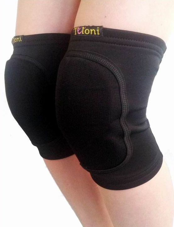 Наколенник для художественной гимнастики Tuloni KPS пара PL спандекс/эластан EVA L 15-18 лет Черный (6936116100772) - фото 4