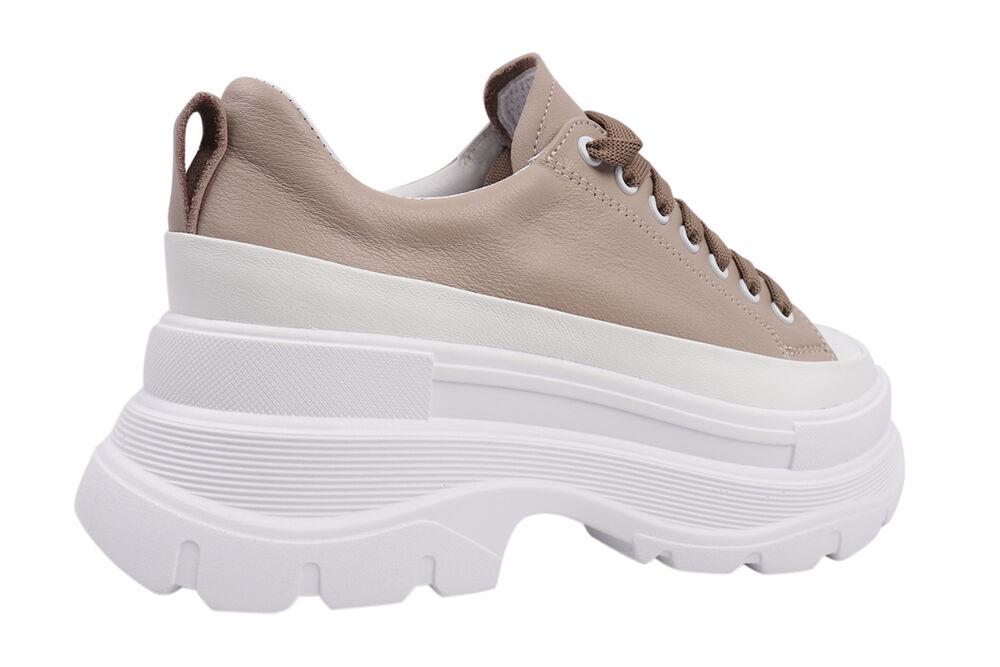 Кеды женские Masheros из кожи на платформе на шнуровке Капучино (6-20/21DTS 39) - фото 4