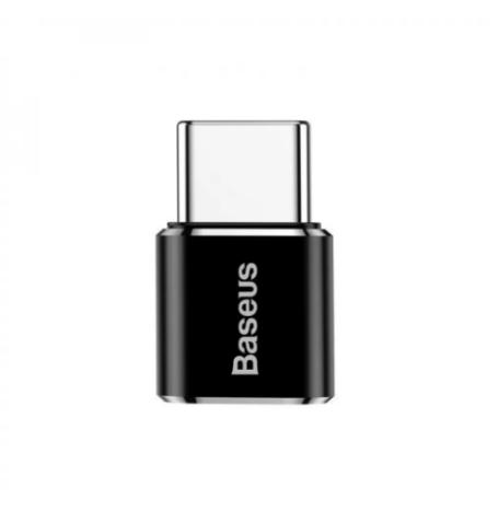 Адаптер Baseus Micro USB to Type-C F/M 2,4 А Black (235050001) - фото 3