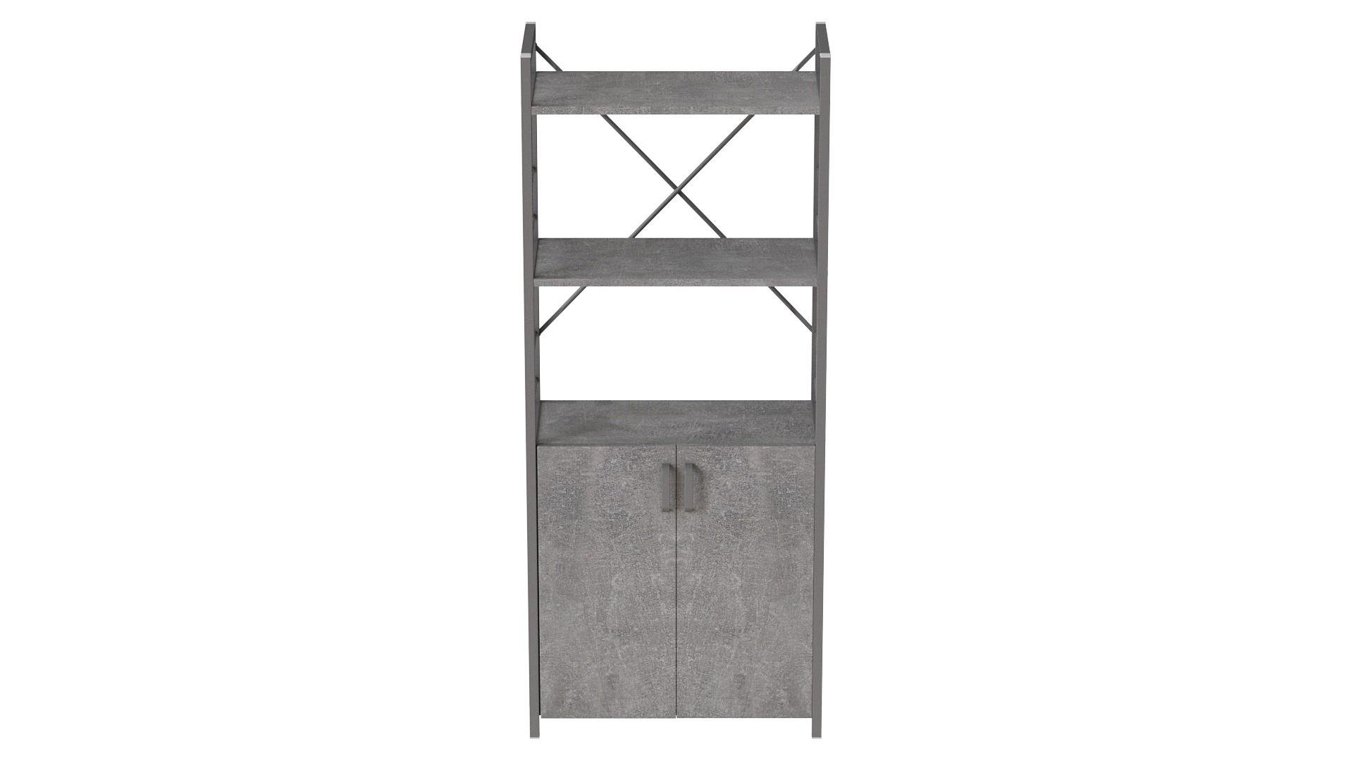 Этажерка Ferrum-decor Коннект 3/60 с тумбой ДСП 144x60x28 см Серый/Бетон (FRD-104462) Этажерка Ferrum-decor Коннект 3/60 с тумбой ДСП 144x60x28 см Серый/Бетон (FRD-104462)