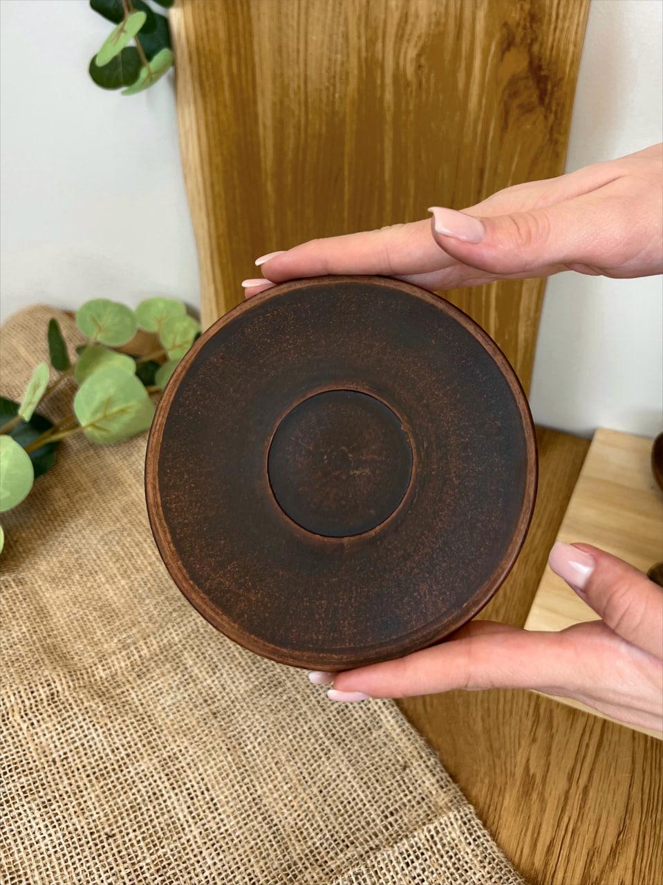 Блюдо для чашки керамическое глиняное (3003-41) - фото 5 Блюдо для чашки керамическое глиняное (3003-41) - фото 5