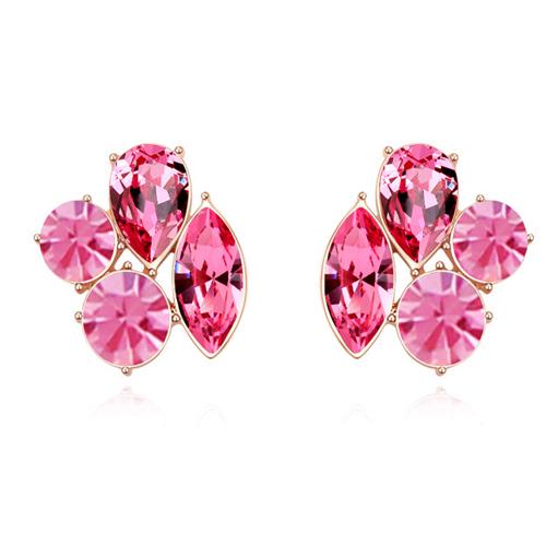Серьги с кристаллами Сваровски Italina 16968 Розовый