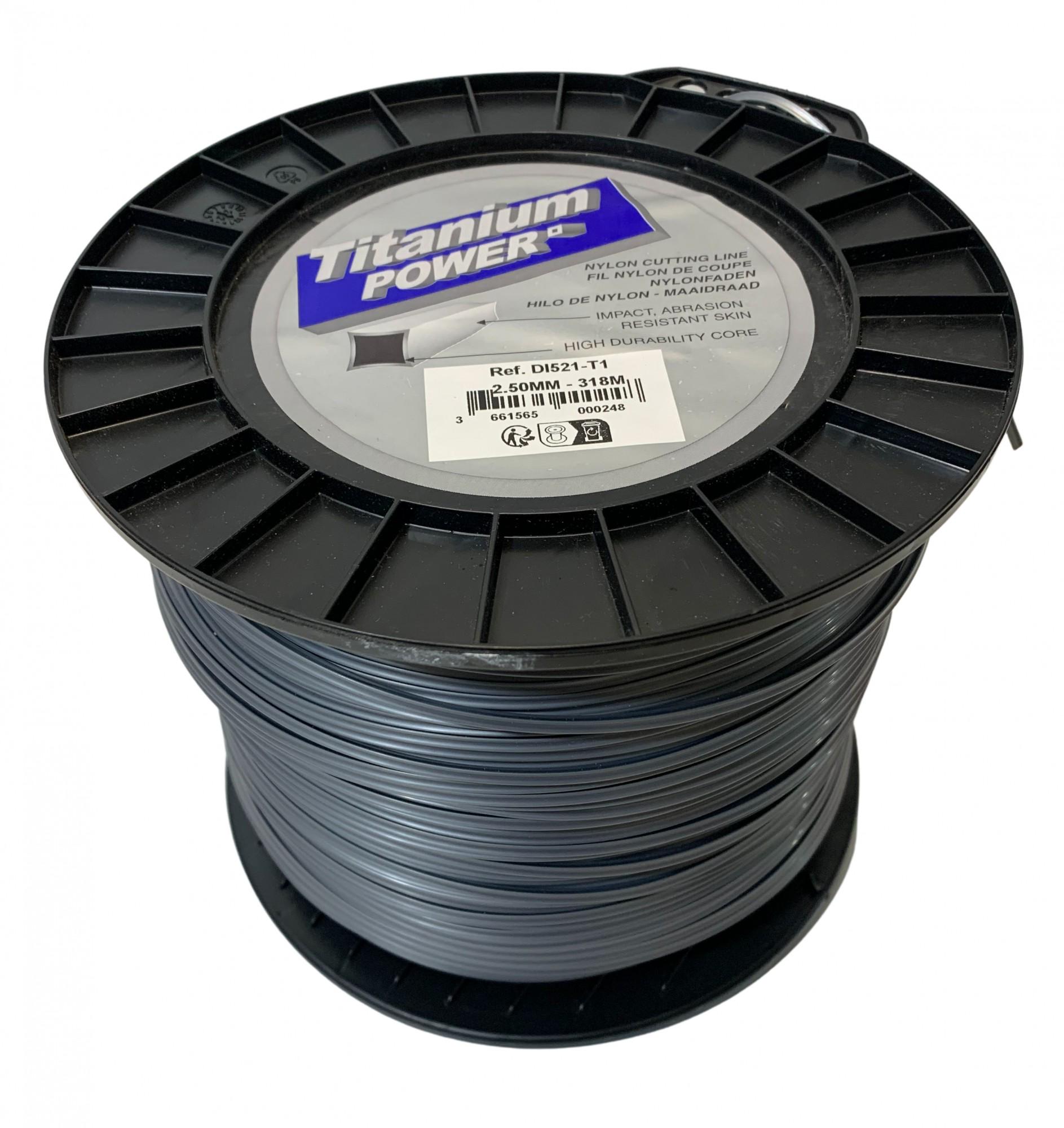 Косильна струна Titanium Power Ø 2,5 мм 318 м квадрат (DI521)
