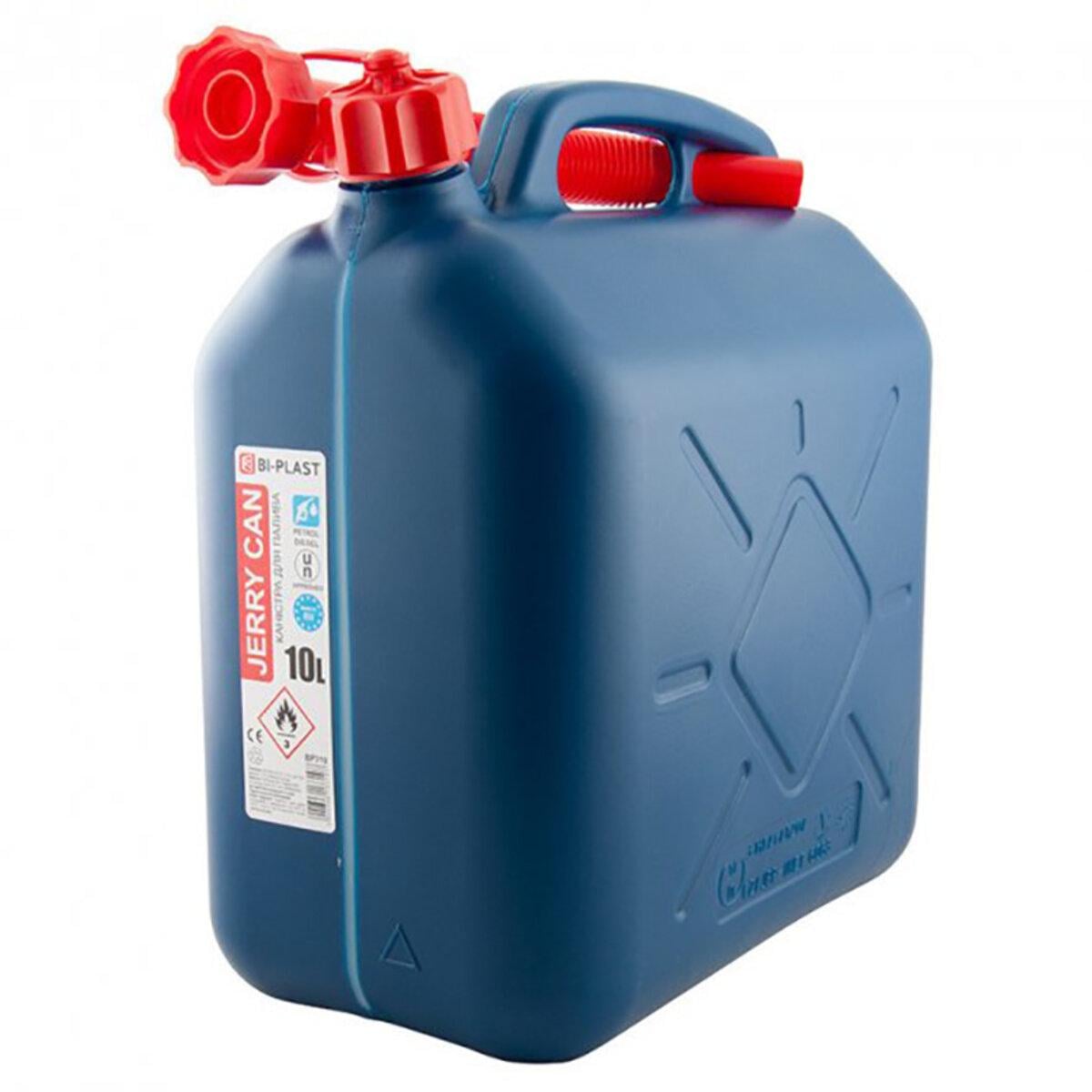 Каністра Bi-Plast пластикова HDPE для палива 10 л з лійкою