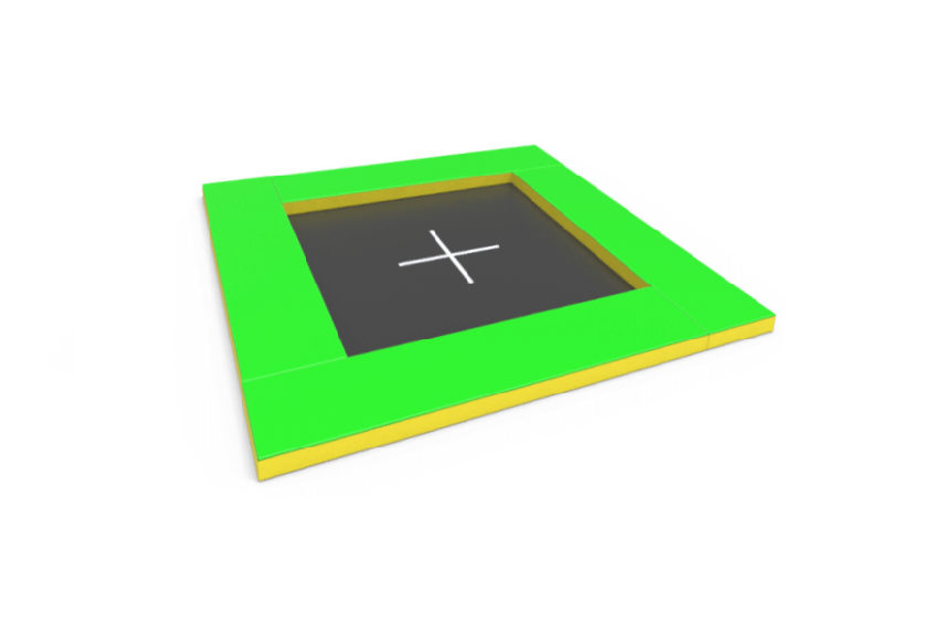 Батут грунтовой Kidigo 160х160 см Разноцветный (1629326981)