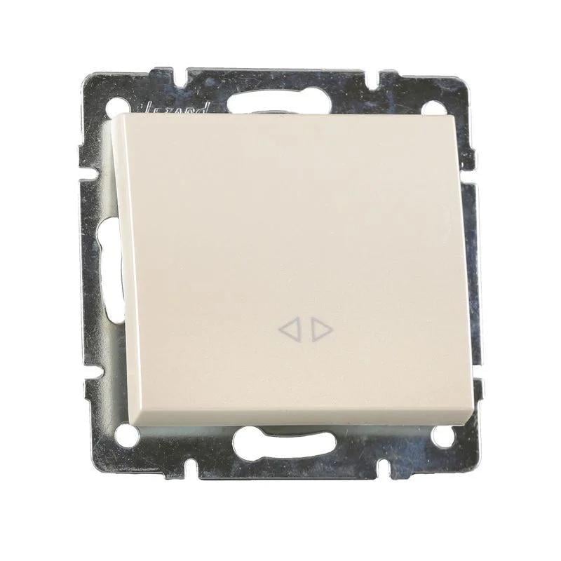 Вимикач одноклавішний проміжний Lezard Rain 703-3088-107 Перлинно-білий (27551790)