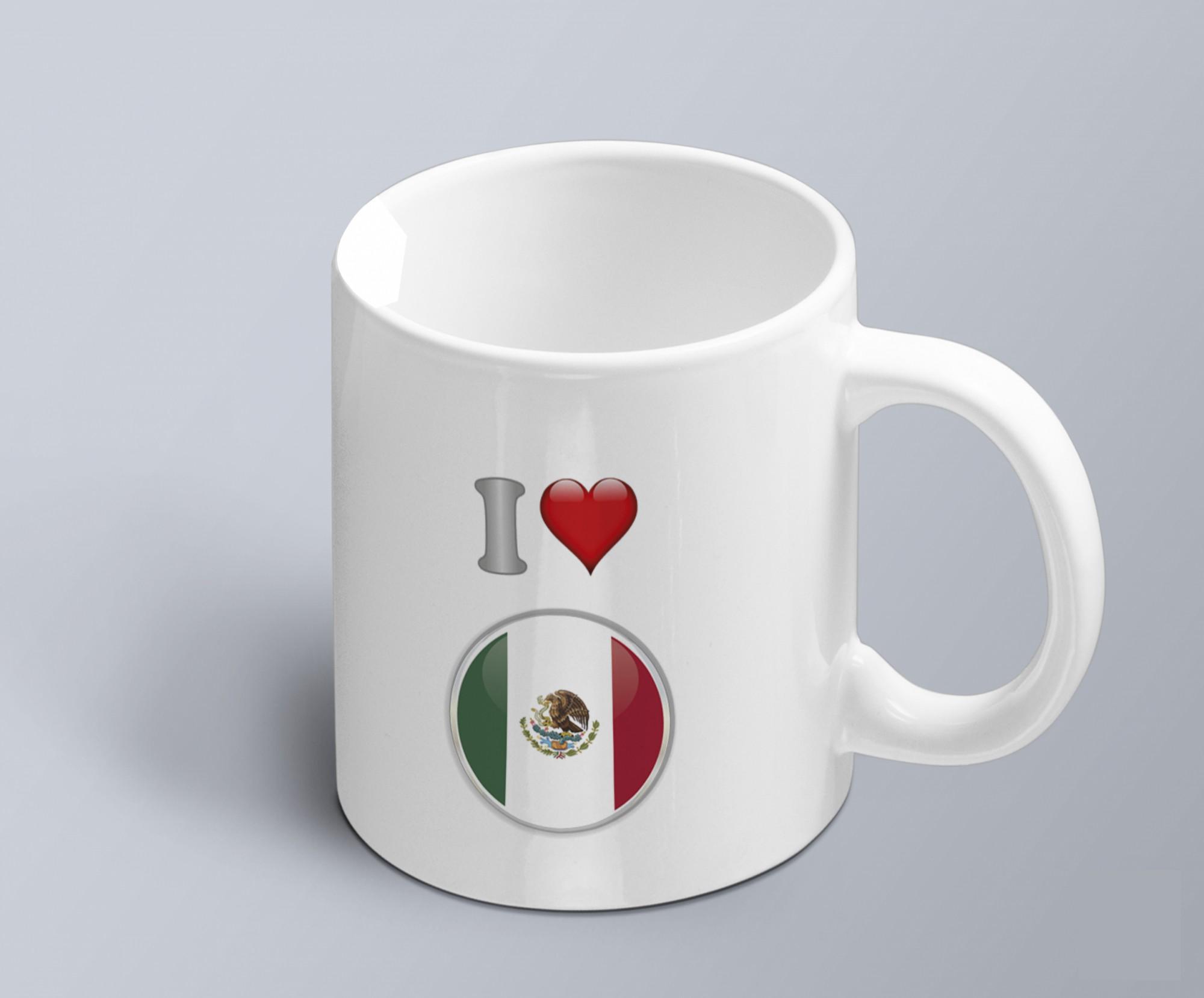 Чашка с принтом я люблю Мексику с изображением флага (02010109007) Чашка с принтом я люблю Мексику с изображением флага (02010109007)