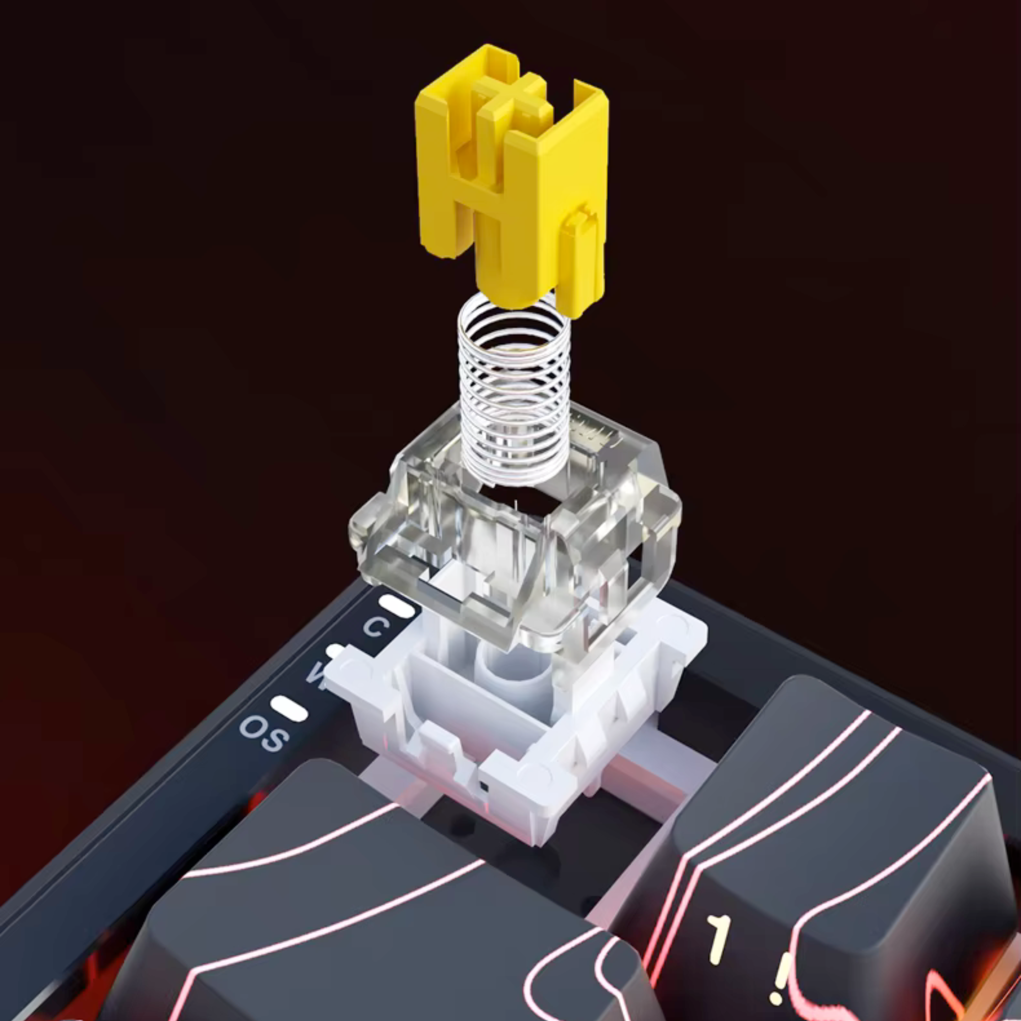 Клавіатура на магнітних перемикачах AJAZZ AK680 MAX HE механічна з підсвічуванням RGB White/Blue (24405911) - фото 4 Клавіатура на магнітних перемикачах AJAZZ AK680 MAX HE механічна з підсвічуванням RGB White/Blue (24405911) - фото 4