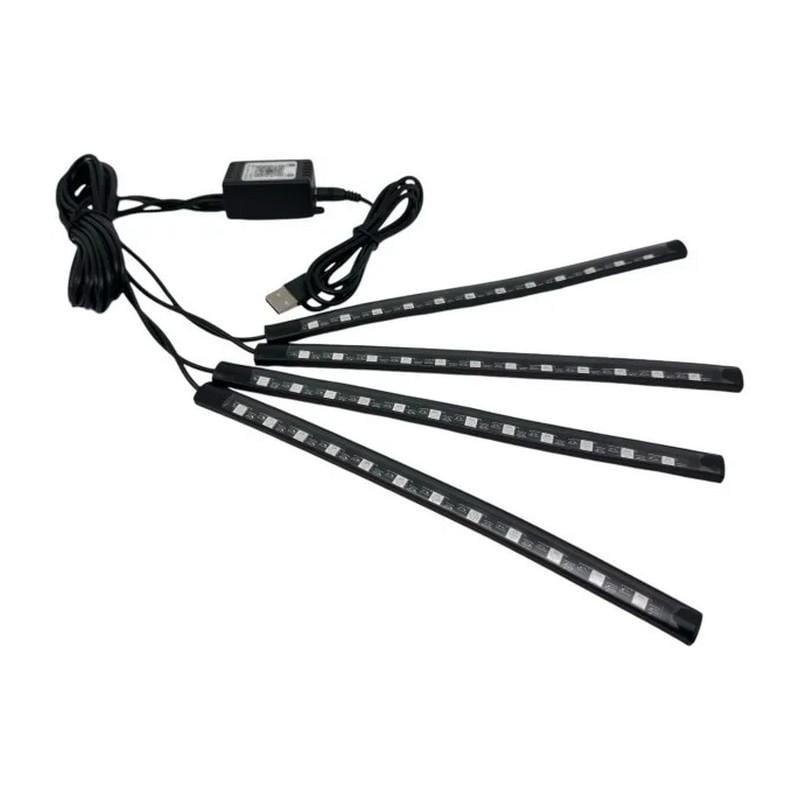 Підсвічування салону Bluetooth USB 12LED RGB 4 шт. (4695-Leader)
