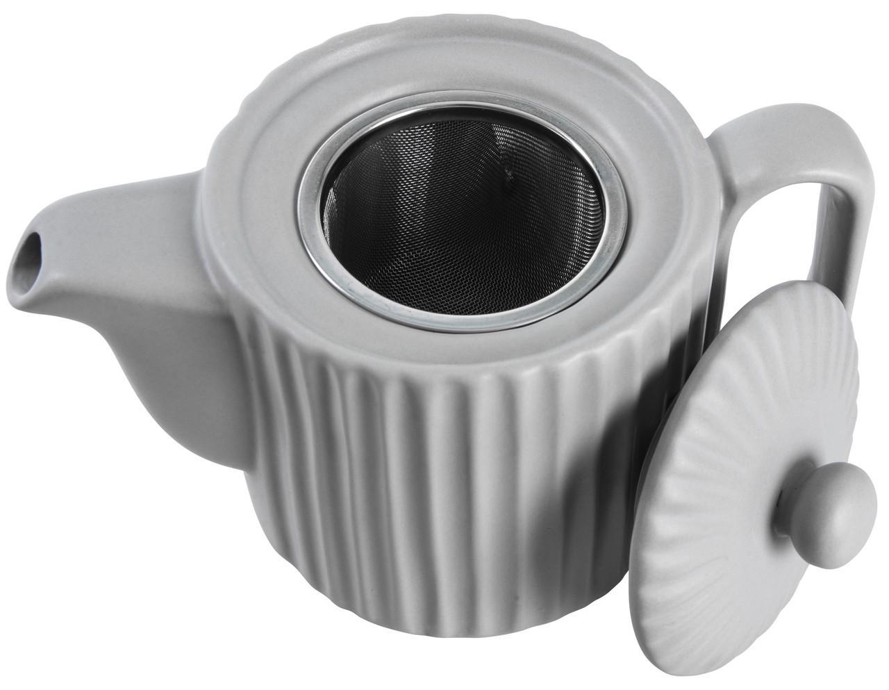 Заварочный чайник Limited Edition MINT керамический 750 мл Серый (B050025) - фото 3 Заварочный чайник Limited Edition MINT керамический 750 мл Серый (B050025) - фото 3