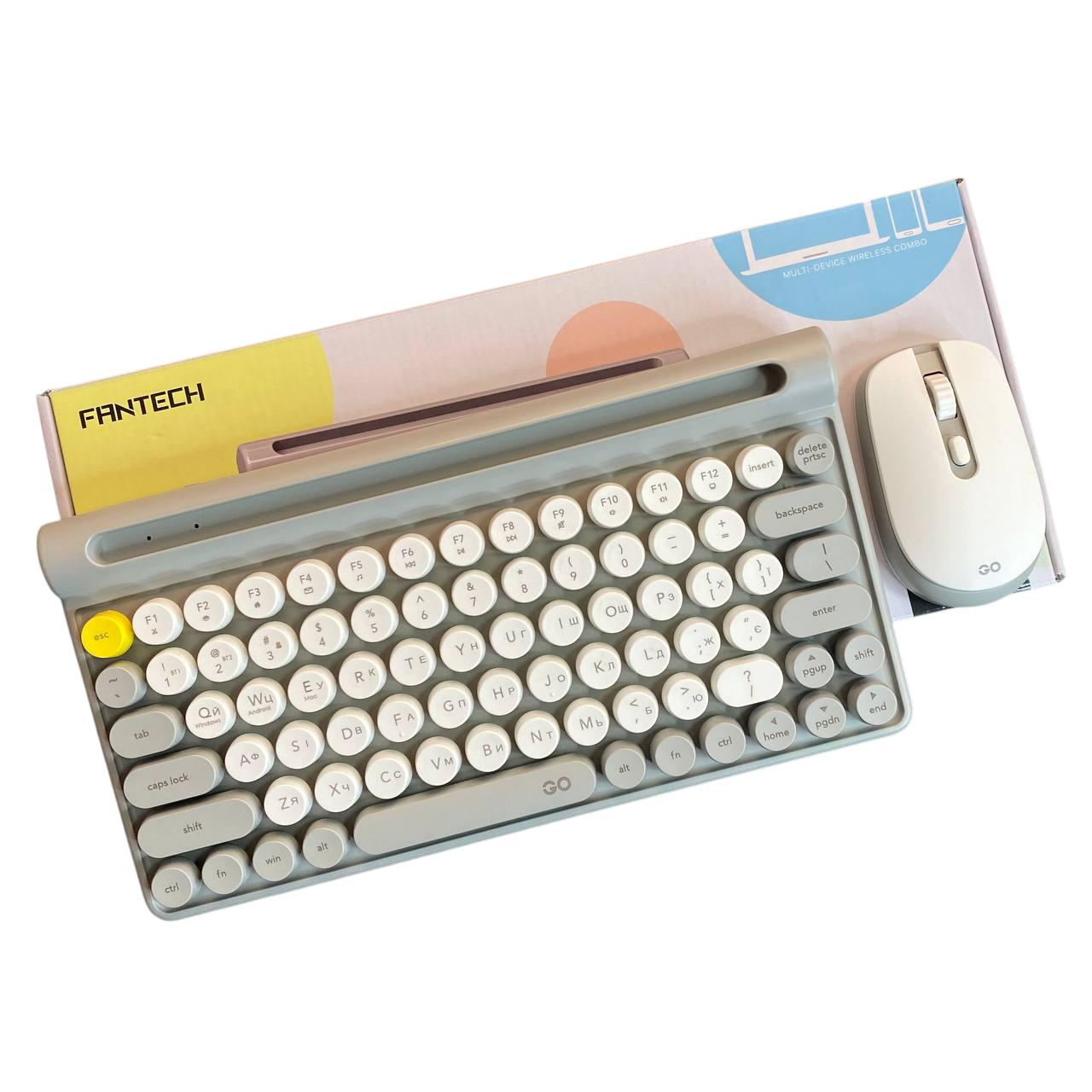 Клавиатура и мышка беспроводная Bluetooth Fantech Go WK896 Серый - фото 2 Клавиатура и мышка беспроводная Bluetooth Fantech Go WK896 Серый - фото 2