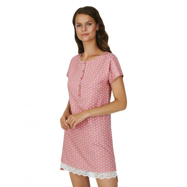 Сорочка домашняя женская Ellen L Пудровый (LDK 120/01/01)