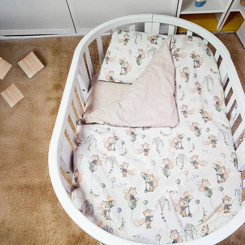 Комплект сменного постельного белья в кроватку детский Bimbo Лисенок Ранфорс 90х110 см (44571)