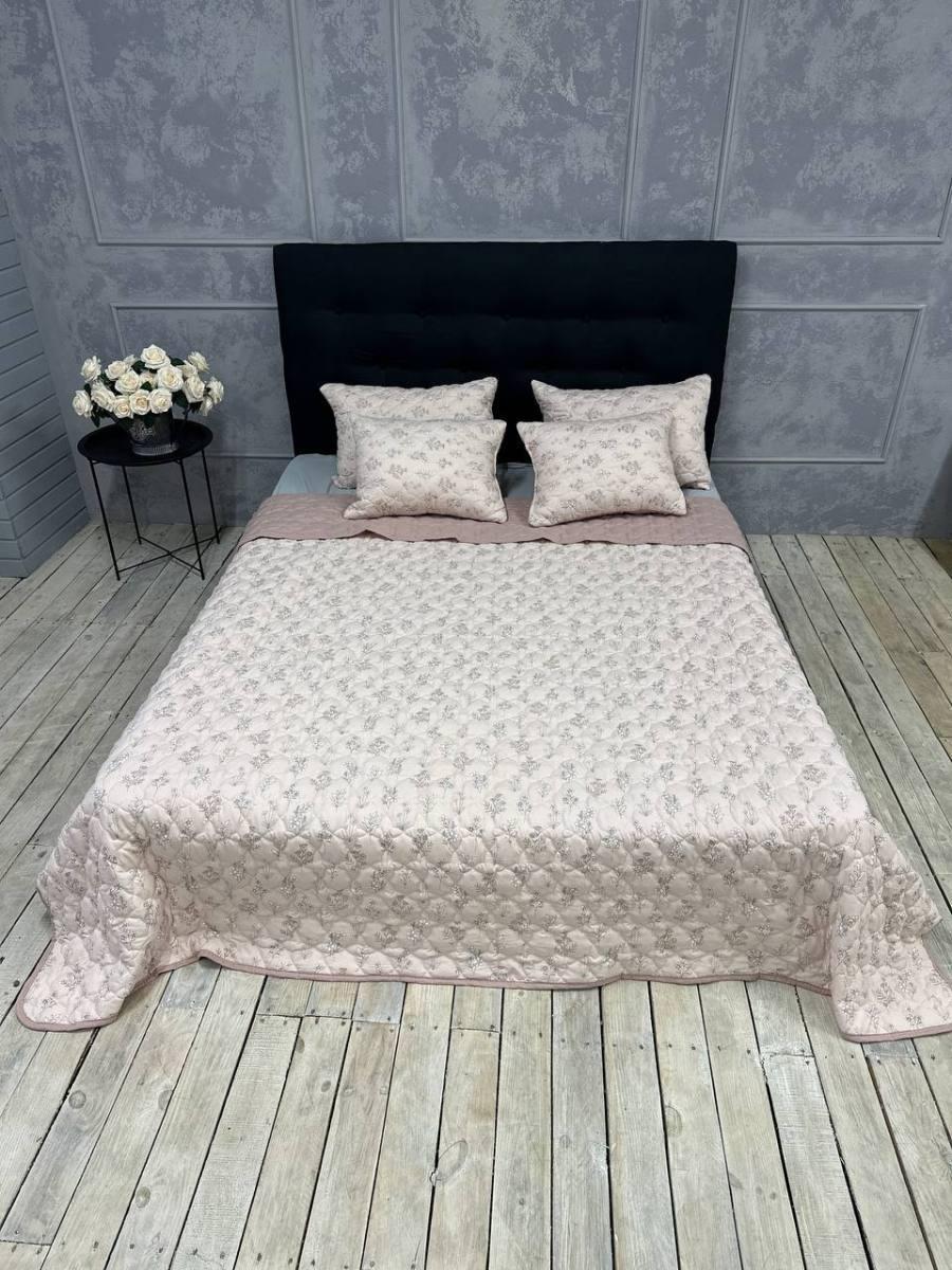 Покривало євро 220х240 см з подушки 2х40х60 см Бежевий (Д-mur-cap25-014)