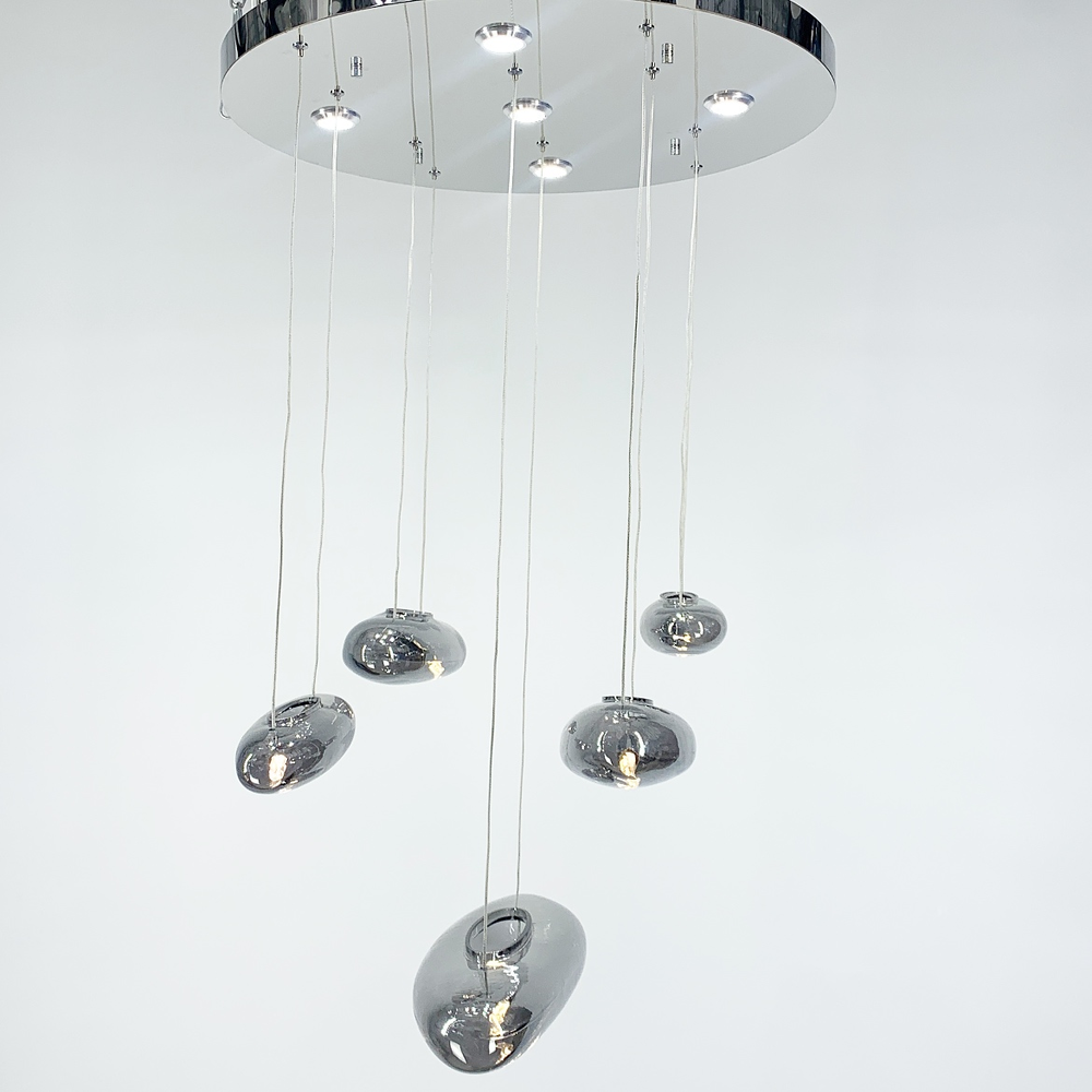 Люстра потолочная Water Drops Хром/Графит (S17G-600 GR) Люстра потолочная Water Drops Хром/Графит (S17G-600 GR)