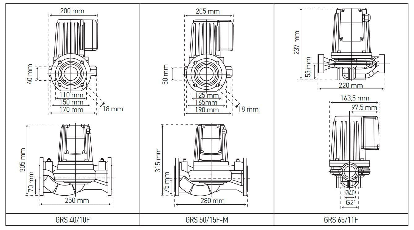 Циркуляційний насос KOER GRS 40/10F 550 Вт 220V 10 м Q 300 л/хв (OL-KP2769) - фото 6 Циркуляційний насос KOER GRS 40/10F 550 Вт 220V 10 м Q 300 л/хв (OL-KP2769) - фото 6