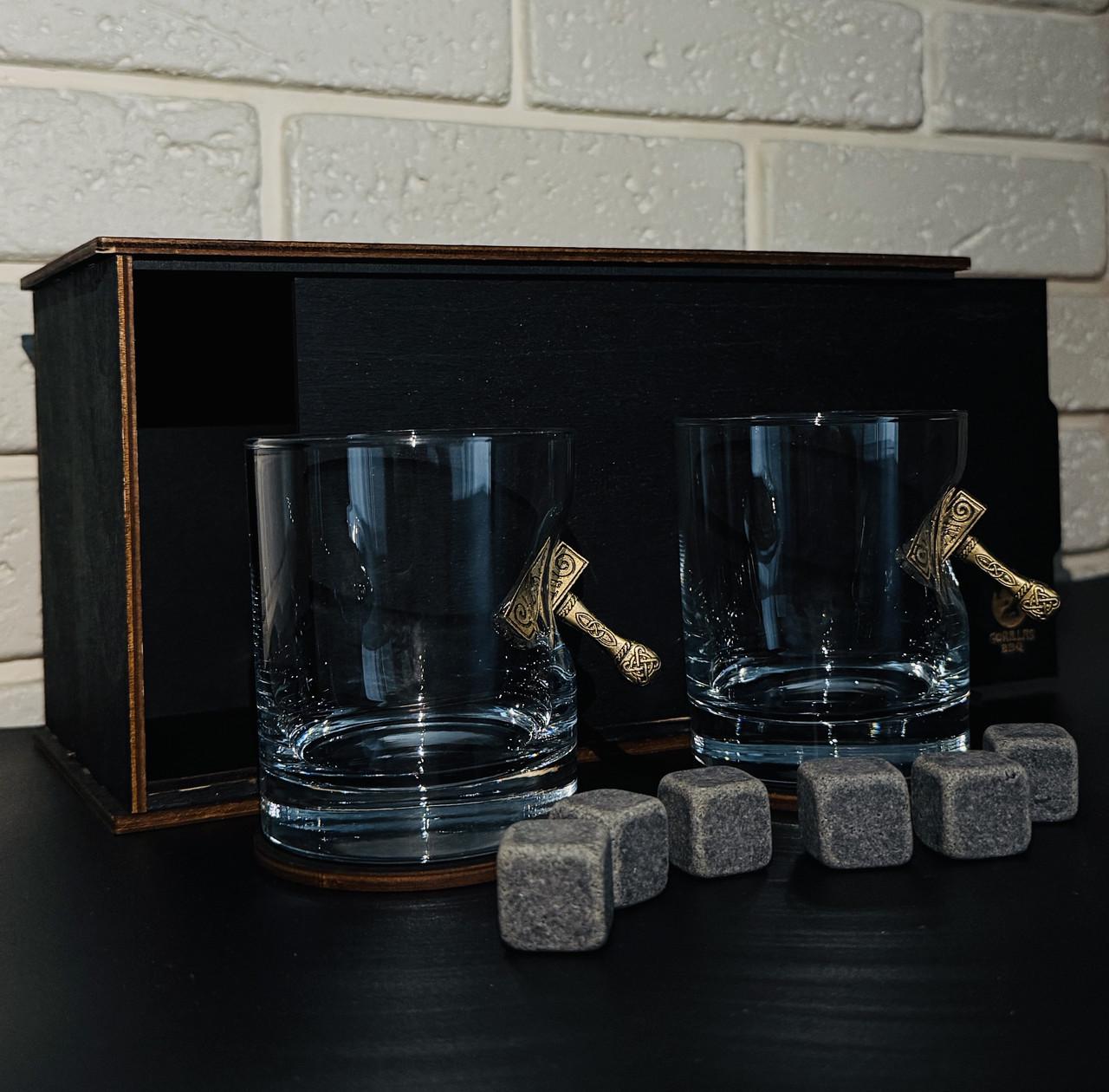 Набор для виски Gorillas BBQ Молот 2 стакана молот и камни в коробке (GL13)