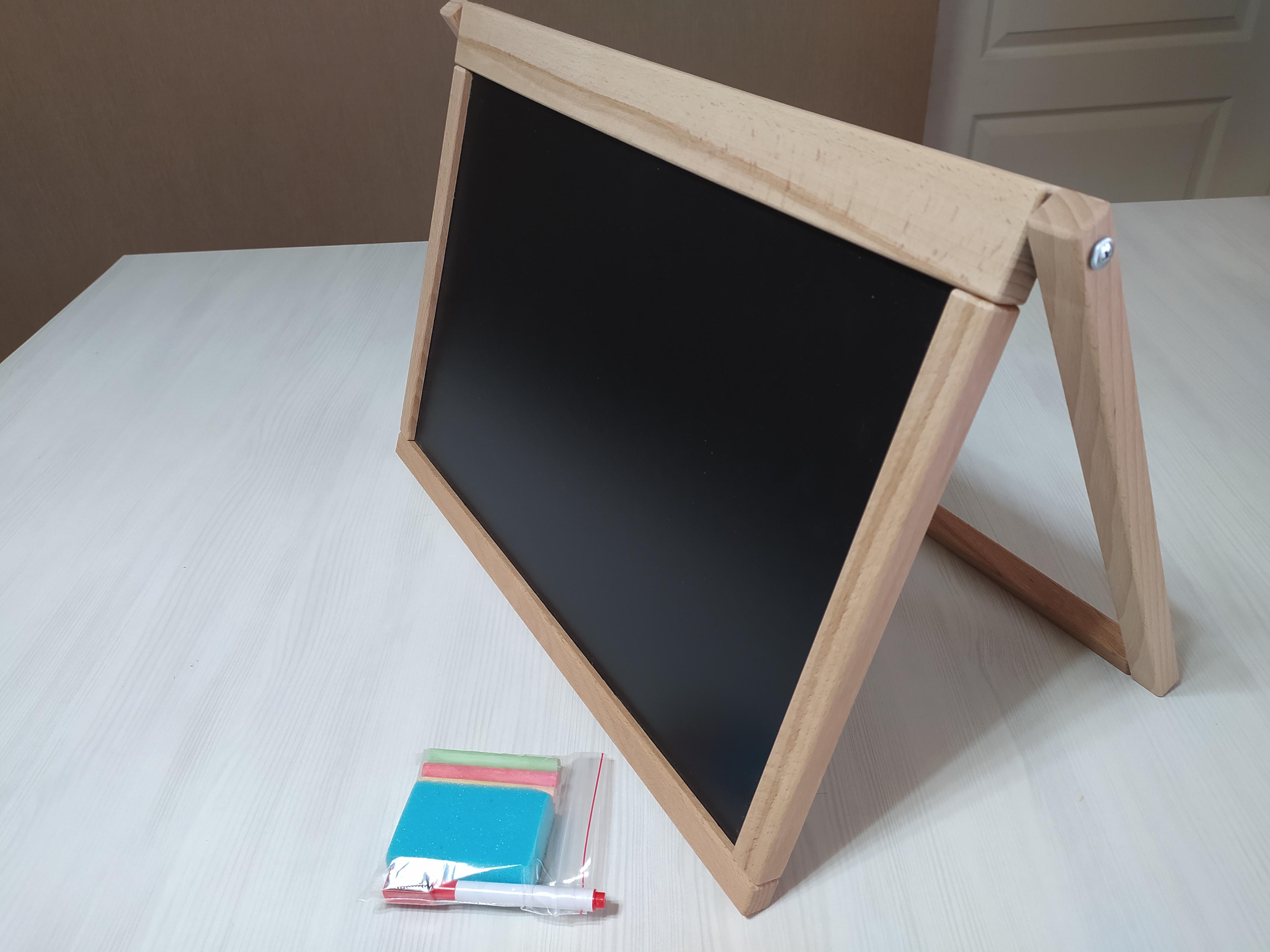 Мольберт настільний двосторонній магнітний дерев'яний 3в1 52x37x2 см (4310) - фото 2