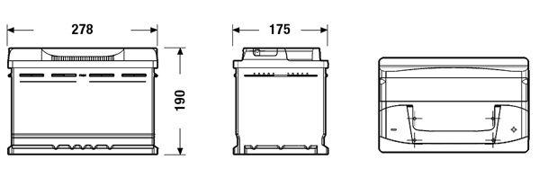 Акумулятор для легкового автомобіля EXIDE EXCELL Euro EB740 74 Ah 12V (18073439) - фото 2