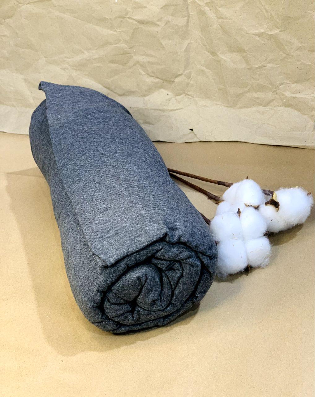 Простыня на резинке Люкс трикотаж 160х200 см Графитовый (12382835)