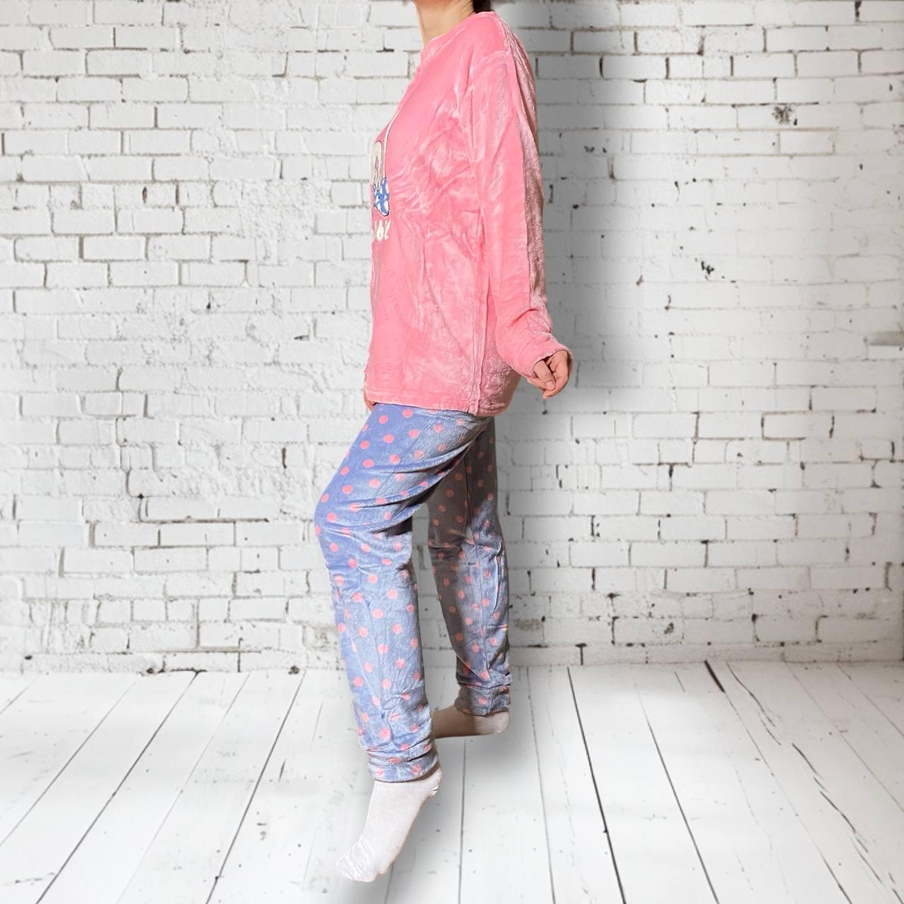 Пижама женская плюшевая Rabbit с ушами теплая L (X12595) - фото 2 Пижама женская плюшевая Rabbit с ушами теплая L (X12595) - фото 2