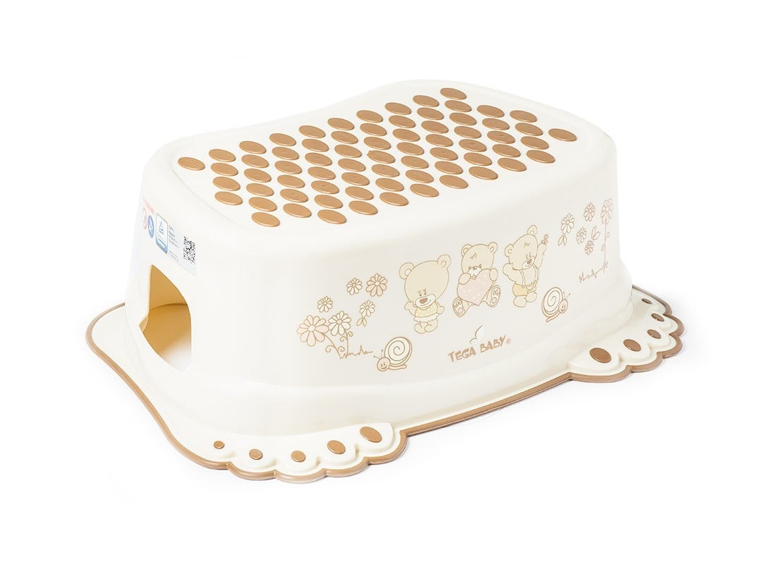 Подставка для ног Tega Baby Медведи с противоскользящей резиной Бежевый (MS-017-119)